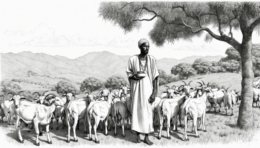 Kaldi the Ethiopian farmer